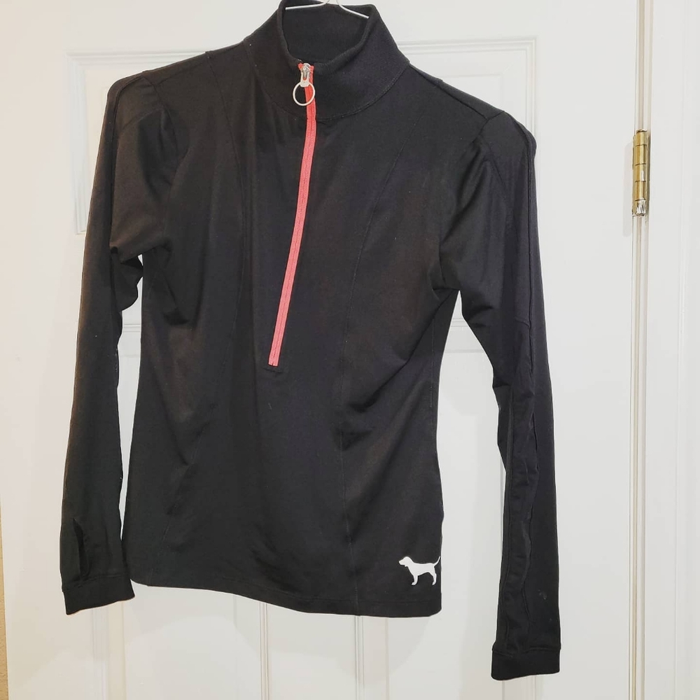 Pink half zip long-sleeve Victoria secret (M)